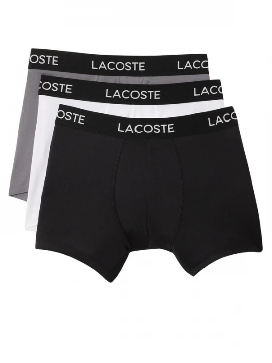 Foto van product LACOSTE Boxershorts grijs / zwart gemêleerd / wit