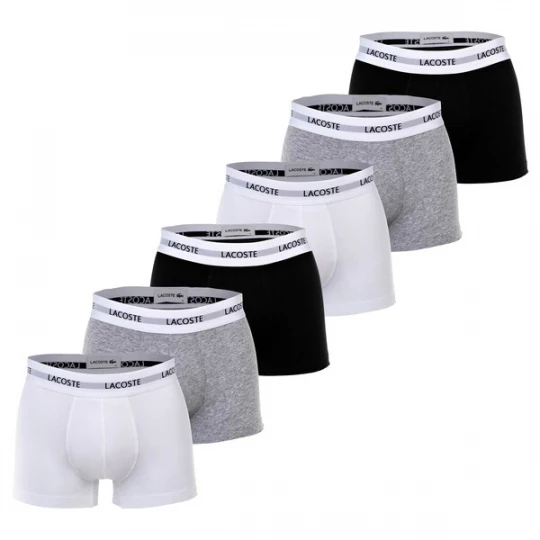 Foto van product LACOSTE Boxershorts grijs / zwart / wit