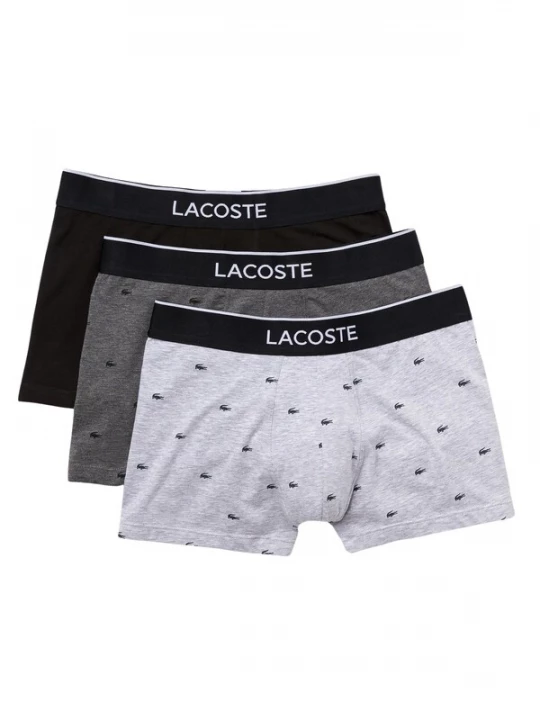 Foto van product LACOSTE Boxershorts lichtgrijs / grijs gemêleerd / zwart
