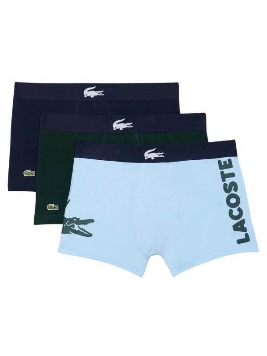 Foto van product LACOSTE Boxershorts nachtblauw / lichtblauw / spar / wit