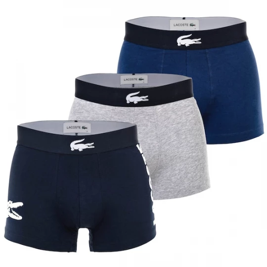 Foto van product LACOSTE Boxershorts navy / nachtblauw / grijs gemêleerd / wit