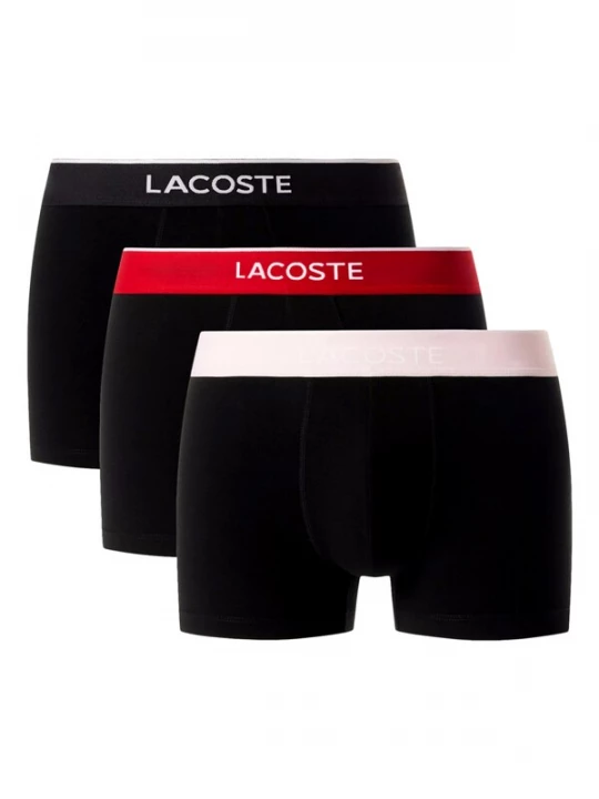 Foto van product LACOSTE Boxershorts pink / bloedrood / zwart / wit