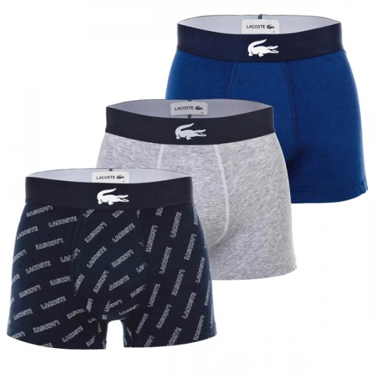 Foto van product LACOSTE Boxershorts saffier / donkerblauw / grijs gemêleerd / offwhite