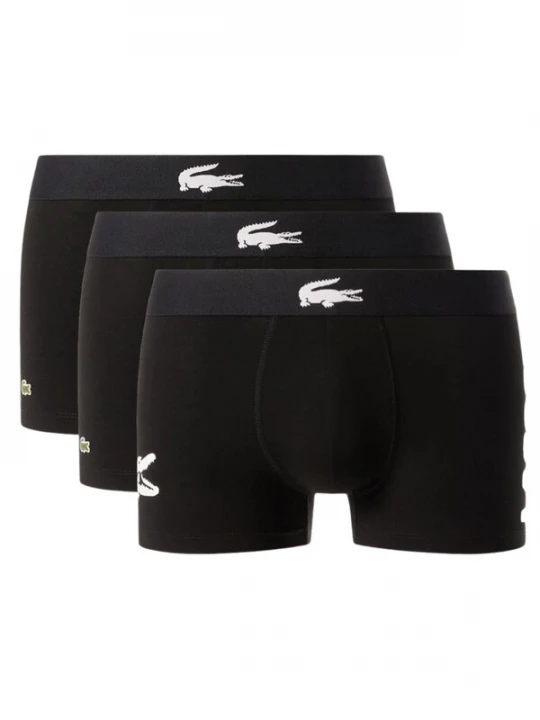 Foto van product LACOSTE Boxershorts 'Tripack boxers lacoste negros big croco sided logo trunks' zwart