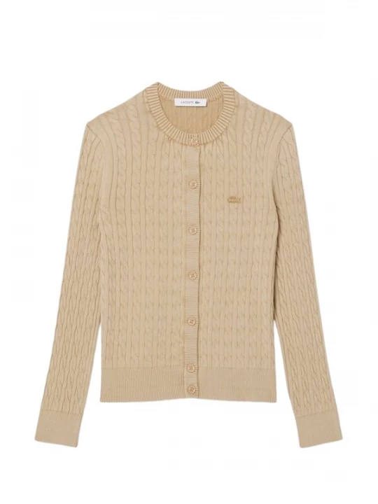 Foto van product LACOSTE Gebreid vest beige