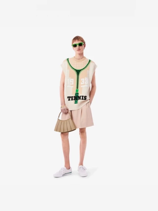 Foto van product LACOSTE Handtas 'Lacoste Petit sac Lenglen Défilé en cuir - Viennois' beige