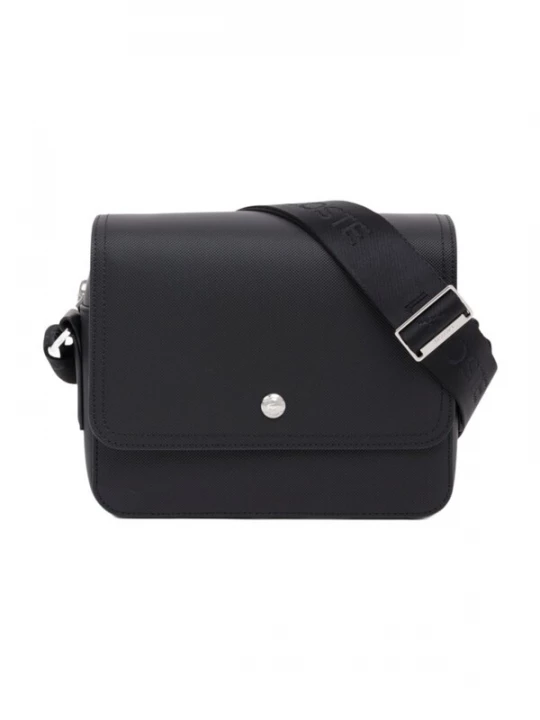 Foto van product LACOSTE Schoudertas 'Lacoste Petit sac messenger Homme Langon Petit Piqué Noir' zwart