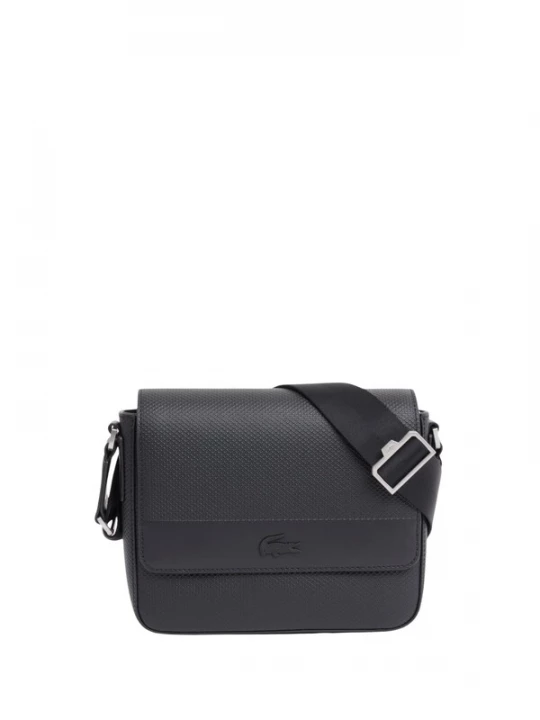 Foto van product LACOSTE Schoudertas 'Lacoste Sacoches messenger Chantaco cuir Noir' zwart