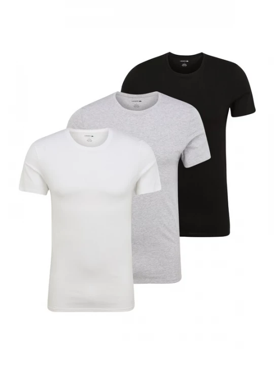 Foto van product LACOSTE Shirt grijs gemêleerd / zwart / wit