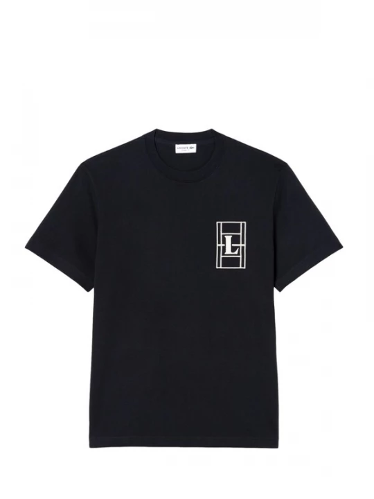 Foto van product LACOSTE Shirt zwart / wit