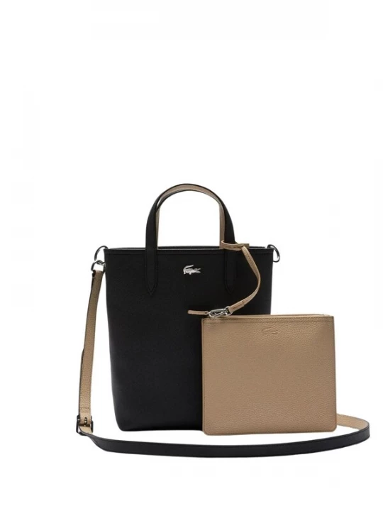 Foto van product LACOSTE Shopper 'Lacoste Cabas / shopping réversible Noir Krema' zwart