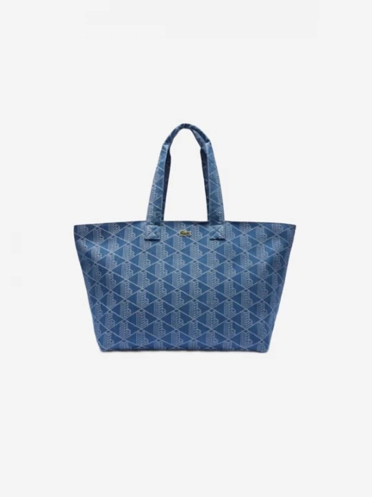 Foto van product LACOSTE Shopper 'Lacoste Sac Cabas XL Summer Pack Mono Jacquard Denim' blauw