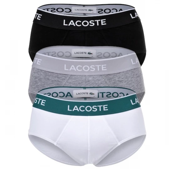 Foto van product LACOSTE Slip grijs / zwart / wit