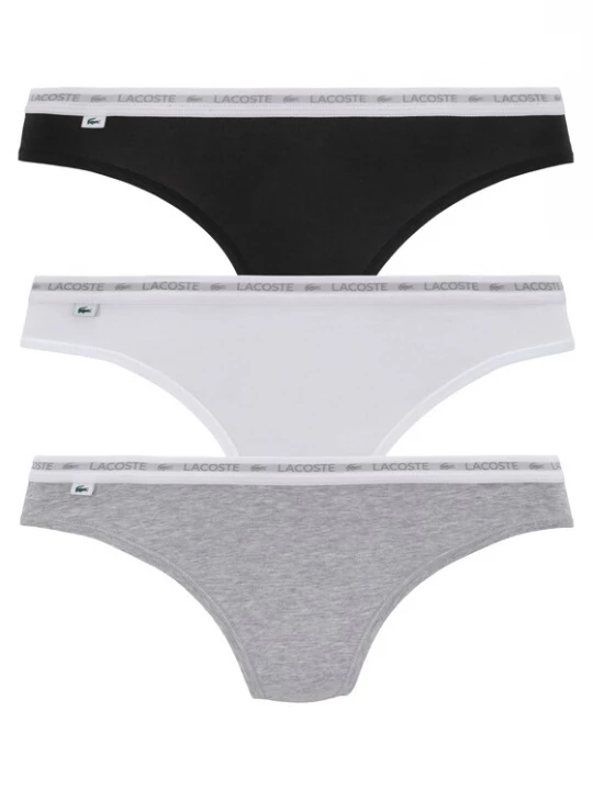 Foto van product LACOSTE String basaltgrijs / zwart / wit