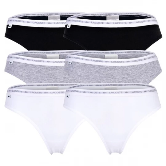 Foto van product LACOSTE String grijs / zwart / wit
