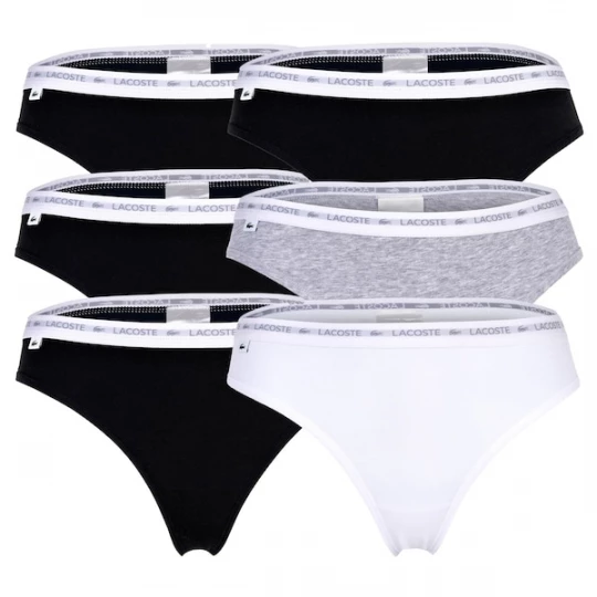 Foto van product LACOSTE String zwart / wit