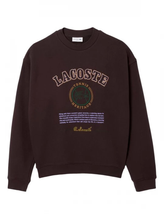 Foto van product LACOSTE Sweatshirt donkerbruin / geel / groen / violetblauw