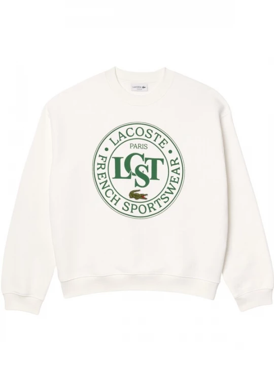 Foto van product LACOSTE Sweatshirt groen / bloedrood / wit