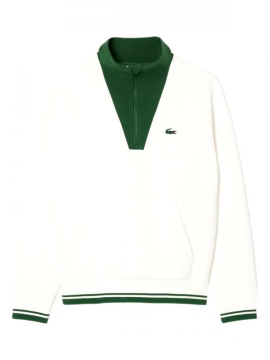 Foto van product LACOSTE Sweatshirt 'Heritage' groen / wit