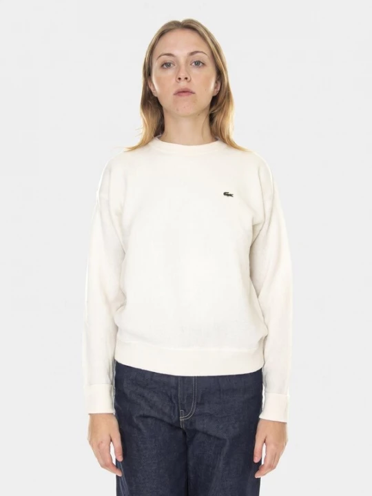 Foto van product LACOSTE Trui 'Womens Pullover-70V White Crewneck Sweater' wit