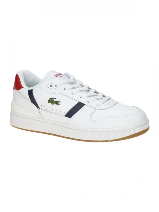 Foto van product LACOSTE Veterschoen 'Lacoste T-Clip Set Schuhe Sneakers weiß rot navy 0094' wit