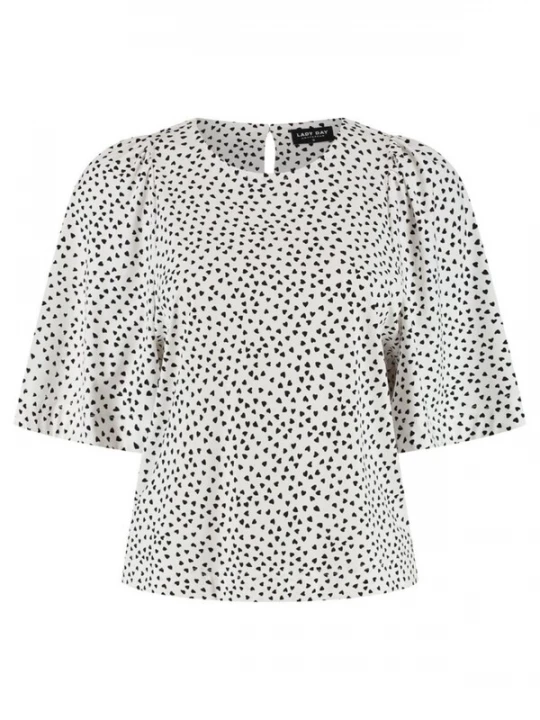 Foto van product Lady Day Shirt 'Lady Day Aston blauw / wit' wit