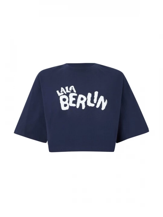 Foto van product Lala Berlin Shirt 'Corali' donkerblauw / wit