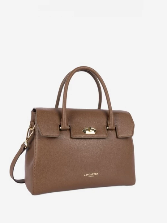 Foto van product LANCASTER Paris Handtas 'Lancaster Sac à main A rabat avec fermoir M Milano Cosmos Châtaigne' bruin