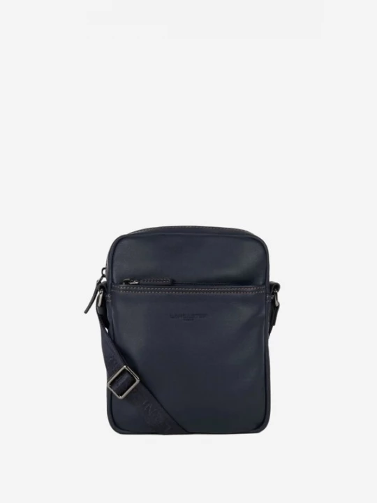 Foto van product LANCASTER Paris Schoudertas 'Lancaster Sacoche cuir de vachette SOFT VINTAGE Bleu / Camel' blauw