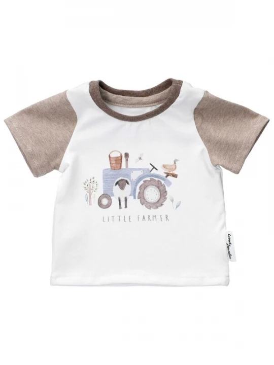 Foto van product Land-Juwelen Shirt donkerbeige / lichtblauw / wit