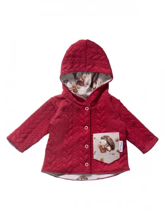 Foto van product Land-Juwelen Tussenjas 'Igel' bruin / grijs / rood