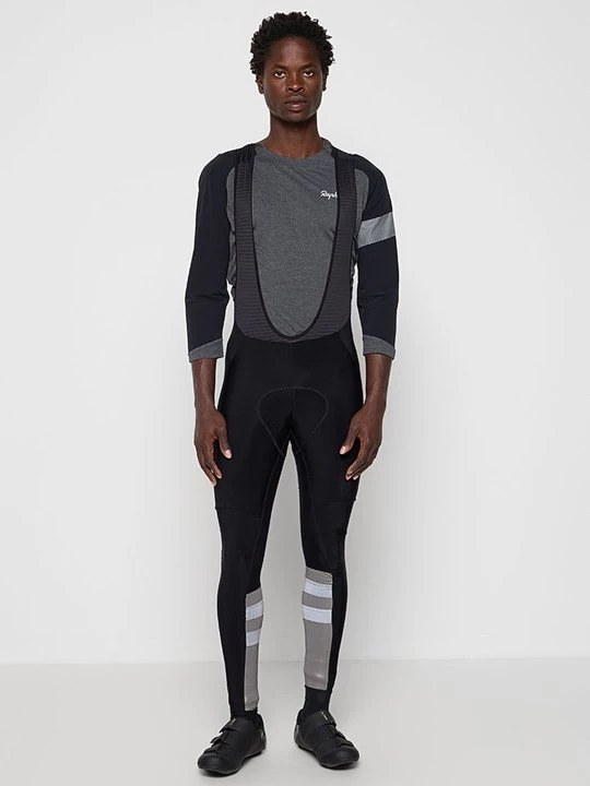 Foto van product Lange fietsbroek met bandjes Rapha zwart