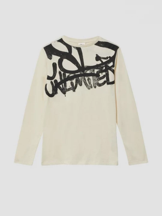Foto van product Lange mouw met graffitiprint s.Oliver beżowy