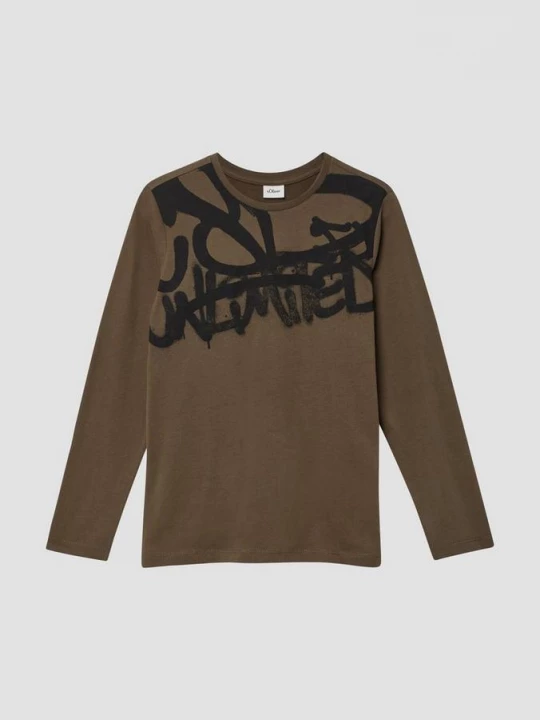 Foto van product Lange mouw met graffitiprint s.Oliver bruin