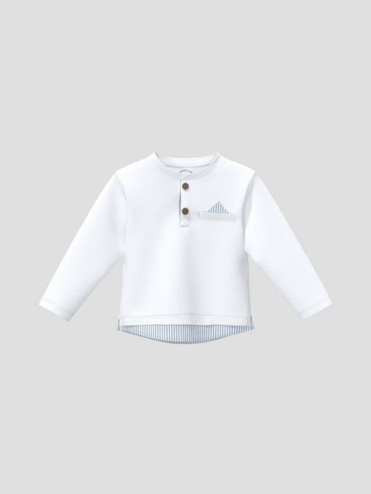 Foto van product Lange mouw met knoopsluiting in een gelaagde look s.Oliver wit