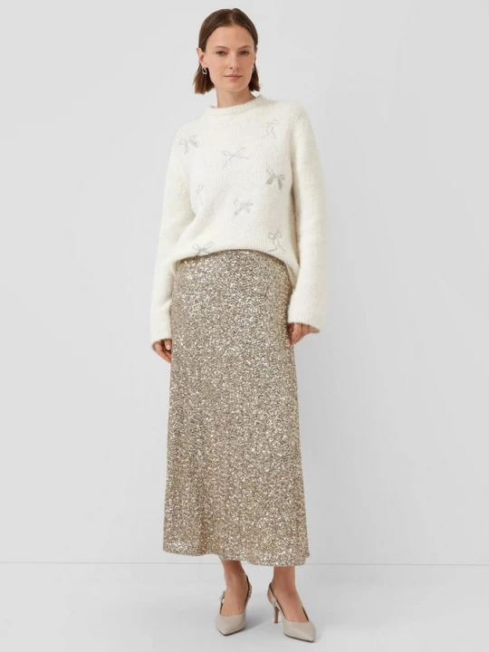 Foto van product Lange paillettenrok met viscose voering s.Oliver beżowy