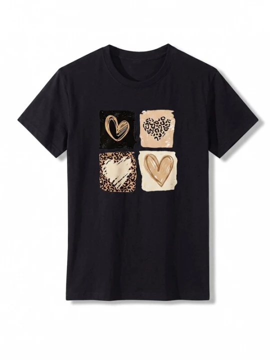 Foto van product LapaPlus Shirt 'Women' Short Sleeve Shirt Summer Tops' zwart