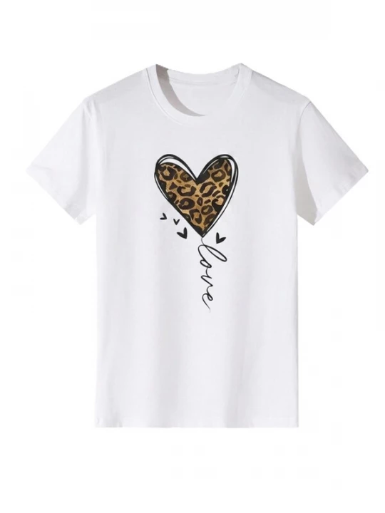 Foto van product LapaPlus Shirt 'Women's Short Sleeve Shirt Summer Tops' wit