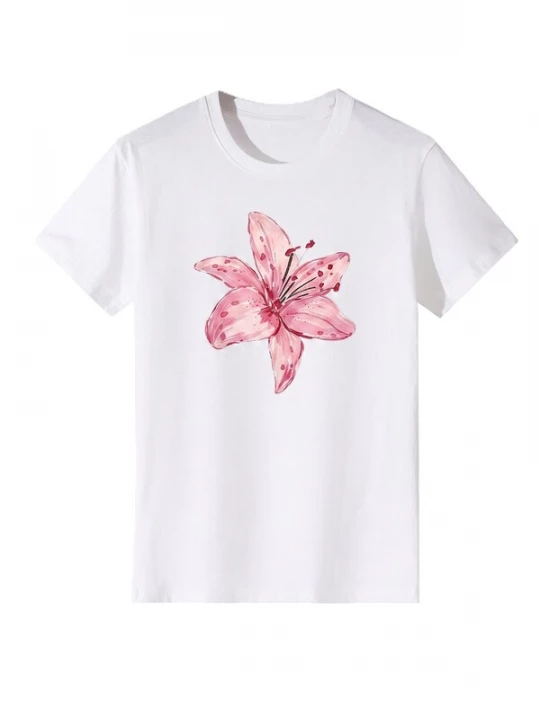 Foto van product LapaPlus Shirt 'Women's Summer Short Sleeves Tops' wit