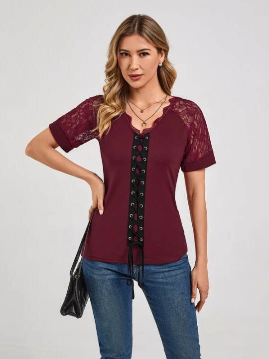 Foto van product LapaPlus Top 'Women Shirt' wijnrood