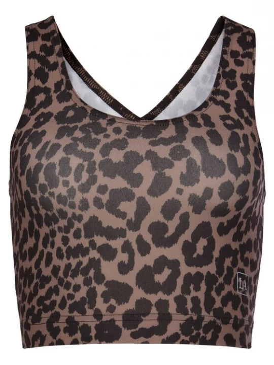 Foto van product LASCANA ACTIVE Sporttop chocoladebruin / lichtbruin