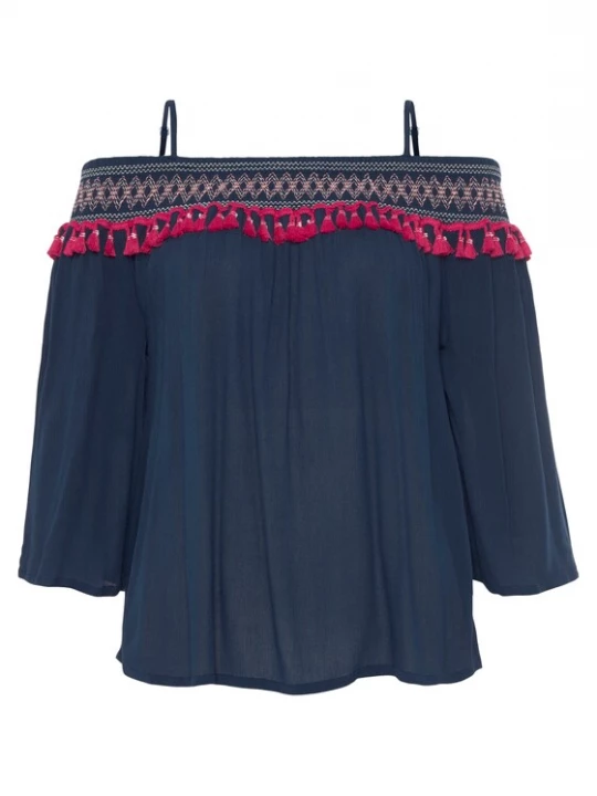Foto van product LASCANA Blouse crème / navy / rosa / magenta