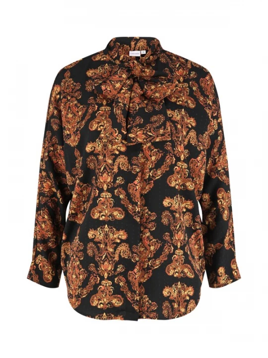 Foto van product LASCANA Blouse roestbruin / donkergeel / zwart