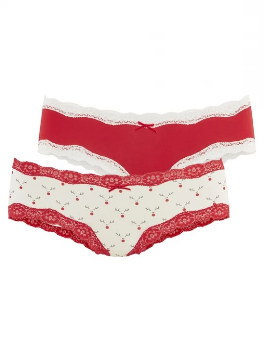 Foto van product LASCANA Broekje crème / rood