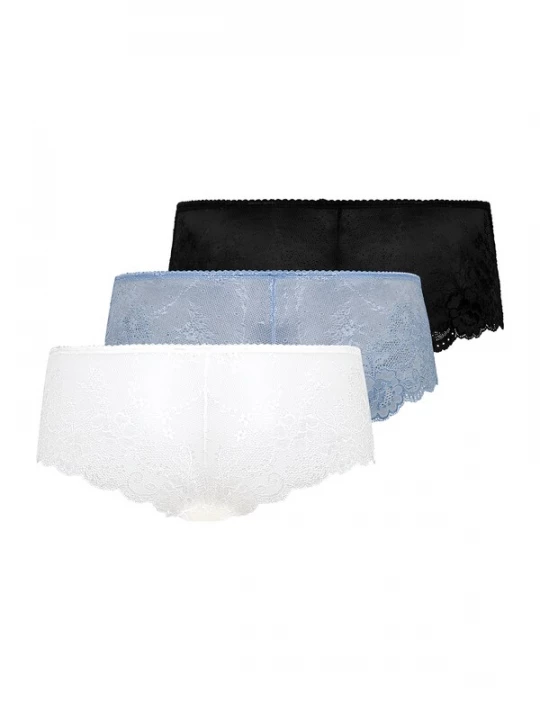 Foto van product LASCANA Broekje 'Hipster' smoky blue / zwart / wit