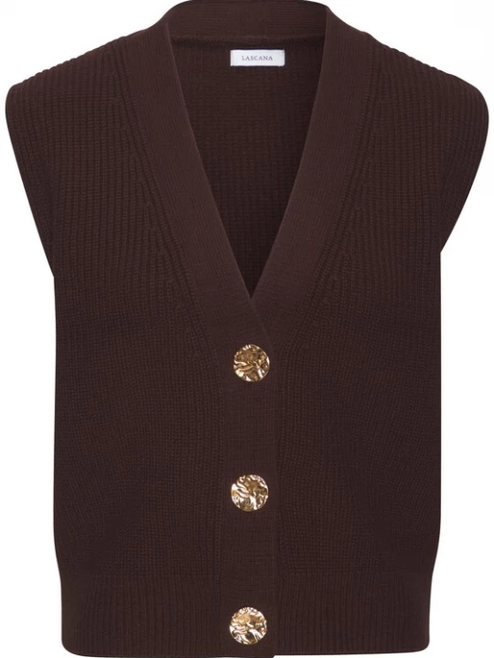 Foto van product LASCANA Gebreide bodywarmer donkerbruin