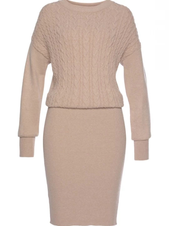 Foto van product LASCANA Gebreide jurk nude