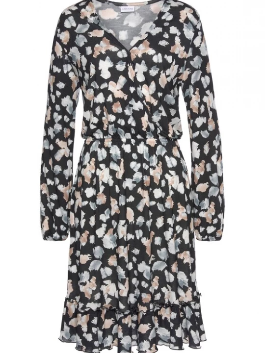 Foto van product LASCANA Jurk beige / grijs / gemengde kleuren