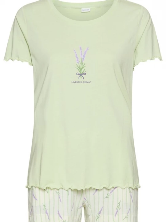 Foto van product LASCANA Korte pyjama lichtbeige / groen / pastelgroen / lavendel