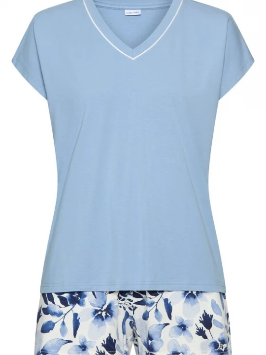 Foto van product LASCANA Korte pyjama marine / lichtblauw / wit